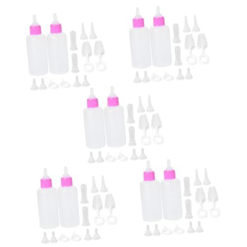 FRCOLOR 10 Sätze Haustier-Futterflaschen-Set Mini-Babyflaschen Flaschen zum Füttern von Hunden Milchflasche für Neugeborene Katzen Flaschen zum Füttern von Katzen Stillen Hündchen von FRCOLOR