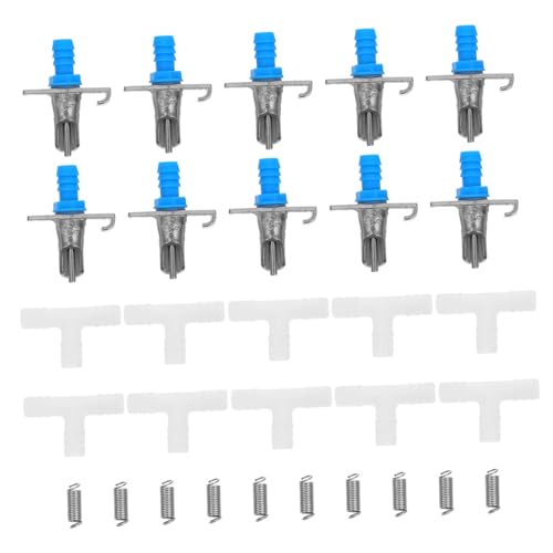 FRCOLOR 10 Sätze Kaninchen-trinkschnabel Futter- Und Tränken Für Kaninchen Automatische Kaninchentränke Futterautomat Für Kaninchen Kaninchenwasser Hühnerwassernippel Tier Metall Sau von FRCOLOR