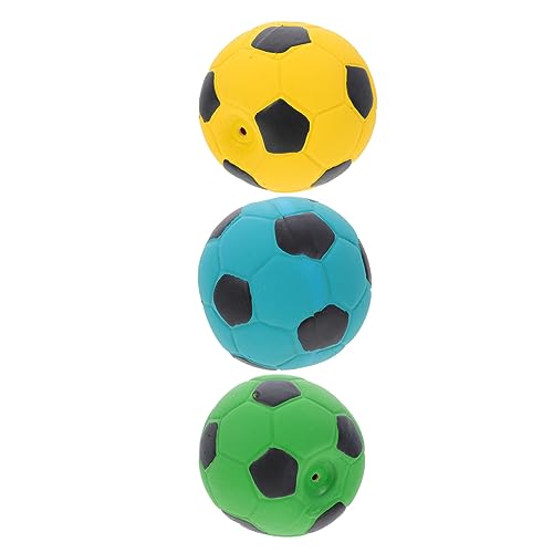 FRCOLOR 12 STK Haustier Spielzeug Fußball Quietschende Tennisbälle Für Hunde Quietschendes Hundespielzeug Hundefußball Hundekauen Quietschende Bälle Für Hunde Der Hund 7c Haushalt Emulsion von FRCOLOR