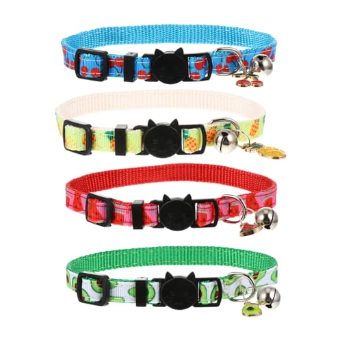 FRCOLOR 12 STK Obsthalsband Für Haustiere Reflektierende Katzenhalsbänder Halskette Mit Glocke Katzenhalsband Baumwolle Polyester Weihnachten Geographisches Positionierungs System Seil von FRCOLOR