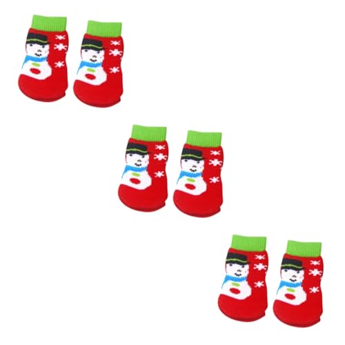 FRCOLOR 12 STK Warnschilder für Spielzeug Welpensocken Weihnachtshundeschuhe Socken für Hunde sockenschuhe Cartoon-Hundesocken Baumwollsocken für Haustiere Weihnachten Haustierzubehör von FRCOLOR