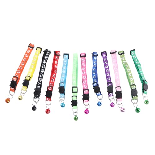 FRCOLOR 12 Stück Katzenhalsband Mit Glöckchen Pfote Katzenhalsband Abtrünniges Katzenhalsband Katzenhalsband Abtrünniges Kätzchenhalsband Mit Glöckchen Welpenhalsbänder Für Kleine von FRCOLOR