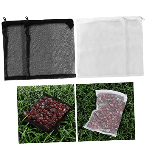 FRCOLOR 12st Aquariumfilter Leeres Netz Aquariumreiniger Pellet- Kohlefiltertasche Keramikringe Tankfilterbeutel Aquarium Media Bag Aquarium Feinmaschige Tasche Reißverschluss Netztasche von FRCOLOR