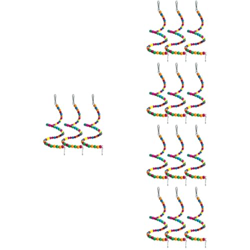 FRCOLOR 15 STK Papagei Schaukelring Vogelspielzeug Für Sittiche Vogel-seilschaukel-Spielzeug Papageienbarsch Papageienseilschaukel Vogel Seil Spielzeug Strecken Legierung Rotieren Xuanfeng von FRCOLOR