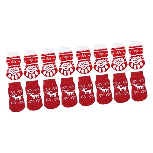 FRCOLOR 16 STK weihnachtssocken weihnachtliche warme Baumwollsocken warme Socken sockenschuhe Baumwollsocken für Haustiere Hundesocken der Hund Kasten Haustier socken Füllstoff Kind von FRCOLOR