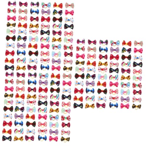 FRCOLOR Haustierzubehör 180 STK Haustierkopfblume hundebuch hundebücher katzendeko Katzen zubehör hundezubehör katzengeschenk cat Accessories Kätzchen Stirnband Krawatte Hündchen Stoff von FRCOLOR