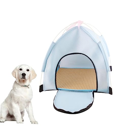 FRCOLOR 1Stk Baldachin Zelt Hundehütte drinnen Höhlenbett für Haustiere Sonnenschutzzelt Zelte Tragbares Outdoor-Haustierzelt Faltbares Haustierzelt atmungsaktiv Hundezelt Zubehör Reisen von FRCOLOR