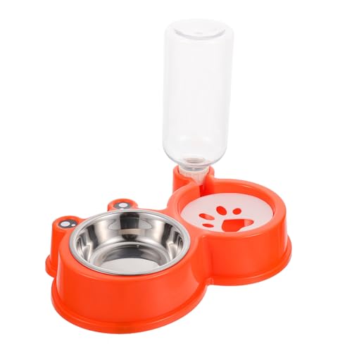 FRCOLOR Katzenfutternapf Wasserspender 2-in-1 Haustierfütterung Robust Auslaufsicher Für Hunde Und Katzen von FRCOLOR