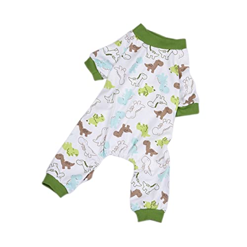 FRCOLOR Welpe 1stk Hunde-Strampler-Pyjama Flanell-Pyjama Für Hunde Hunde-Pyjamas Hund-Strampler Schlafanzug Mit Hundefuß Welpen-Pyjamas Dino-hundekostüm Mops-Pyjama Hündchen Niedlich von FRCOLOR