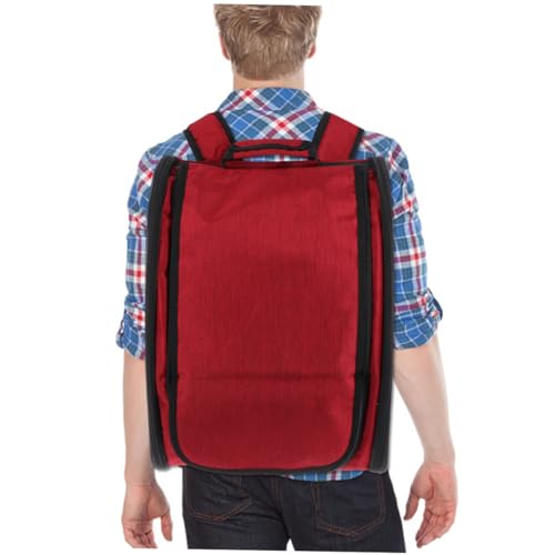 FRCOLOR 1Stk Vogelkäfig Papageien Träger Ara Wellensittich Träger Käfige reisetaschen Rucksack Papageien Tasche Transportbox für Haustiere tragen Haustiertasche Reisen rot von FRCOLOR