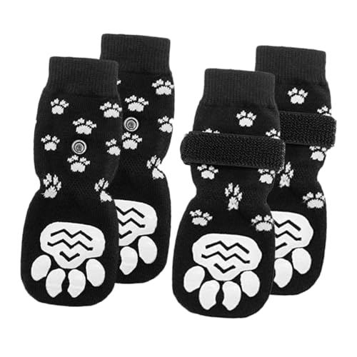 FRCOLOR 2 Paar Anti-rutsch-hundesocken Kuschelige Tragbare Baumwollsocken Haustierschuhe Austauschbare Hundesocken Hundefußabdeckungen Hundesocken Mit Greifern Draussen Kleiner Hund Nylon von FRCOLOR