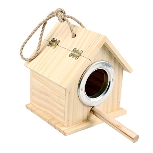 FRCOLOR 2 STK Brutkasten Für Vögel Vogelversteck Aus Holz Spatzenhaus Zuchtkäfig Für Nymphensittiche Holzkäfig Für Sittiche Bienenstock Vogelhaus Groß Hölzern Werkzeug Wellensittich Baby von FRCOLOR