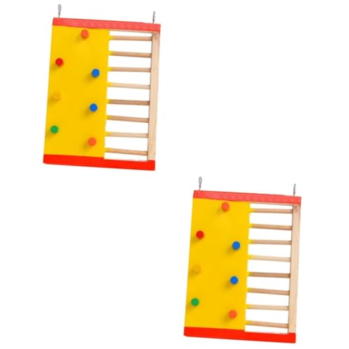 FRCOLOR 2 STK Hamster Kletter Leiter Kletterleiter Für Kleintiere Plattform Für Kleine Haustiere Vogelspielständer Selber Machen Vogel Stehleiter Kaninchen Konisch Hölzern Haustierleiter von FRCOLOR