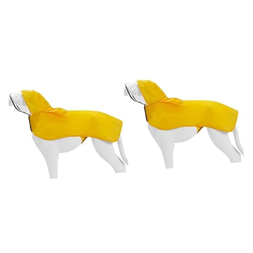 FRCOLOR 2 STK Warnweste Hunde-Regen-Hoodie reflektierende Westen Hund regnet Regenjacke Wasserdichter Regenmantel für Hunde Regenmantel für Haustiere Mit Kapuze Jacke mit Hut von FRCOLOR