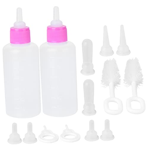 FRCOLOR 2 Sätze Haustier-Futterflaschen-Set Kätzchenflaschen zum Stillen Babyflasche tierfutter pet Supplies Welpenfutterflasche Futtermittel für kleine Katzen Mini Suite Ziege von FRCOLOR