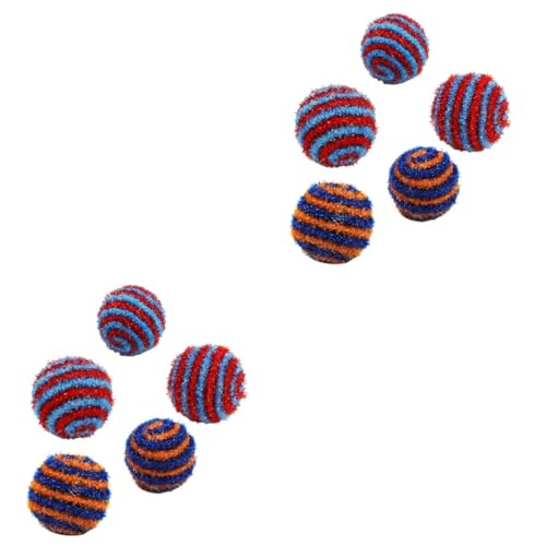 FRCOLOR 20 STK Crinkle Katzenbälle Teaser Für Haustier Haustier-Teaser Katzenbälle Aus Filz Katze Elastisch Katzen-Teaser-Spielzeug Filzkugeln Katzenspielzeugbälle Kätzchen Fang Den Ball von FRCOLOR