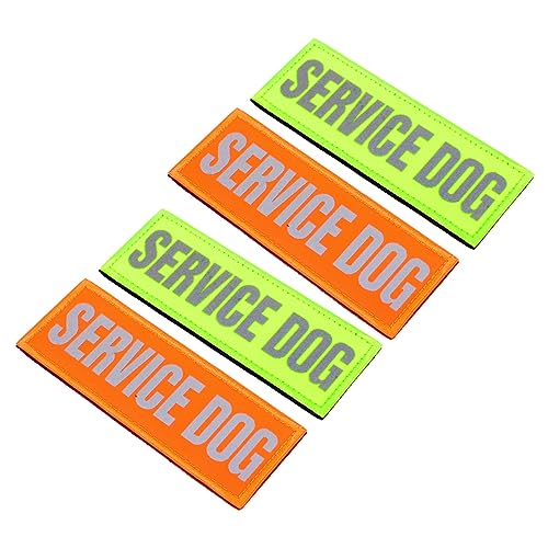 FRCOLOR 5 Sets Reflektierende Service-Hunde-Patch-Tags Robustes Und Stilvolles Hundezubehör Große Hunde Freundlich 4 Stück X 5 von FRCOLOR