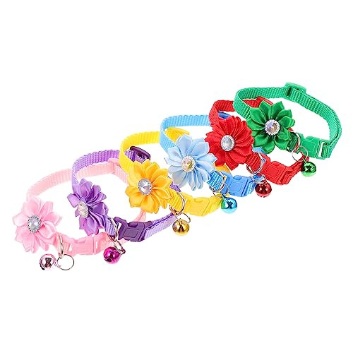 FRCOLOR 24 STK Blumenhalsband Für Haustiere Schal Kätzchen Spielt Muster Stoff von FRCOLOR