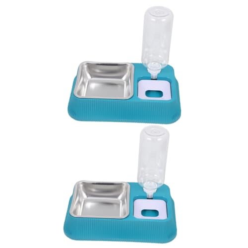 FRCOLOR 2St Futternapf Katze langsam Hund wasserflasche Hundenäpfe katzenfutter Wasserspender für Haustiere Wassernapf für Haustiere Anti-Fall Hundenapf Trinkbrunnen Zubringer Plastik von FRCOLOR