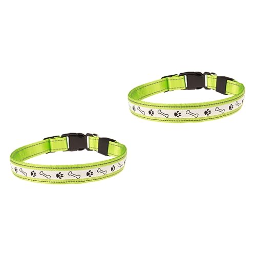 2st Hund Beleuchtete Halskette Leuchtende Halskette Knochenkragen Leuchtender Kragen Ladehalskette Flash-Halskette Ladehalsband Blinken Eine Halskette Haustierzubehör Scheinen von FRCOLOR