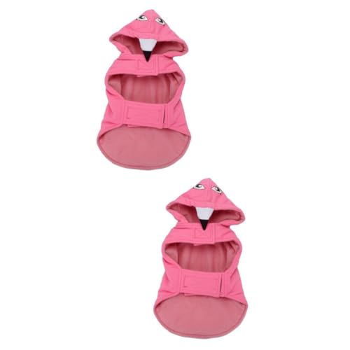 FRCOLOR 2st Süße Hundekleidung Hundemäntel Outdoor-Weste Lustiges Hemd Hunde-Hoodies Für Mittelgroße Hunde Hundejacken Warme Baumwollweste Hunde-Winter-Hoodie Rosa Einstellen Haustier von FRCOLOR