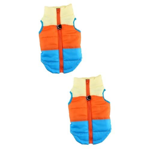 FRCOLOR 2St Jacke Hundeweste aus Baumwolle Aquarium Hängepflanzer hundedecke Mantel Gelb Schädel Winter Tarnmantel Hundemantel Kleider Haustierzubehör Warmer Haustiermantel Kleidung von FRCOLOR