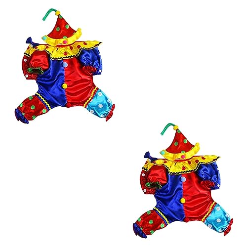 FRCOLOR 2st Lustiger Hund Pennywise Hundekostüm Pennywise-kostüm Für Hunde Gruseliges Clown-hundekostüm Hund Pennywise Kostüm Halloween-kostüme Für Hunde Hundebedarf Mit Hut Kleidung von FRCOLOR