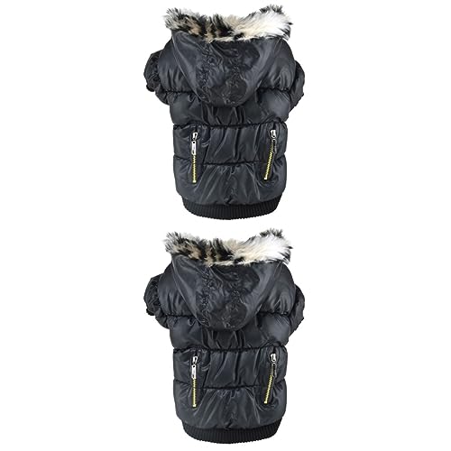 FRCOLOR 2st Pet Winter Reißverschluss Kleidung Thermische Kleidung Winterweste Warme Weste Für Haustiere Hund Warmer Hoodie Wintermäntel Hund Bei Kaltem Wetter Haustier Hund Wintermantel von FRCOLOR