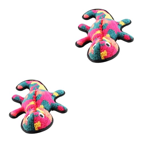 FRCOLOR Hund Plüsch Gecko 2st Spielzeug Haustier Handtuch Decke von FRCOLOR