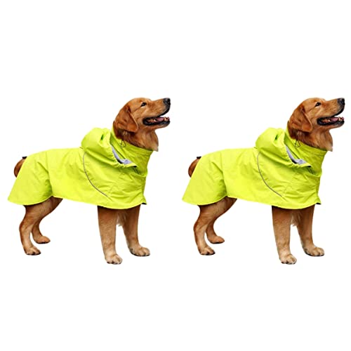 FRCOLOR 2st Wasserdichter Poncho Regenmantel Für Haustiere Regenkleidung Für Haustiere Regenjacke Für Haustiere Nylon-hunderegen Hund Regenmantel Hund Regen Slicker Großer Hund von FRCOLOR