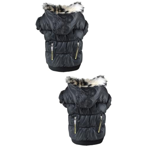 FRCOLOR 2st Winterweste Haustier Winter Warm Hund Bei Kaltem Wetter Hund Warmer Hoodie Kleider Für Den Winter Wintermäntel Warme Weste Für Haustiere Laufweste Mantel Kleidung von FRCOLOR