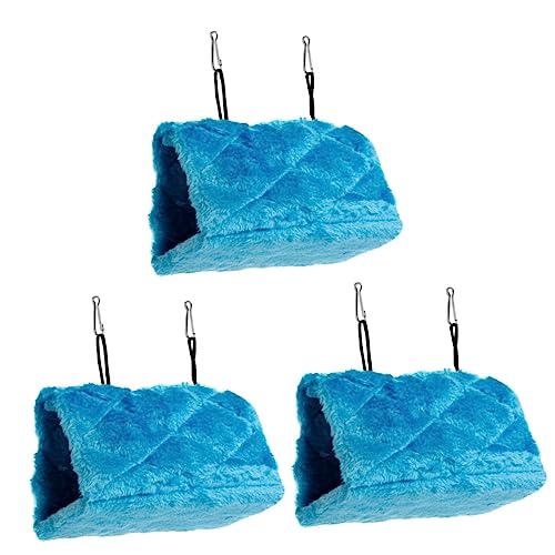 FRCOLOR 3st Leckereien Für Sittiche Frostige Schalen Aquarium Dekorationen Miniaturboot Dreieckige Hängematte Vogel Liefert Hängematte Dreieck-hängematte Bett Haustier von FRCOLOR