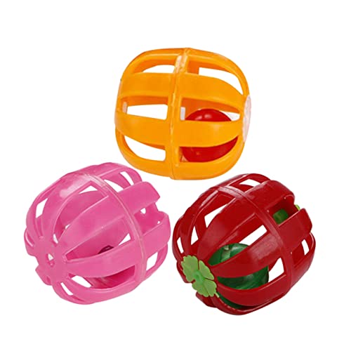 FRCOLOR 30st Katze Glocke Spielzeug Leckerbissen Für Katzen Vogelleitern Für Nymphensittiche Katzenspielzeug Bälle Mit Glocken Spielzeuge Indoor-spielset Indoor-Spielzeug Haustier Pet-Ball von FRCOLOR