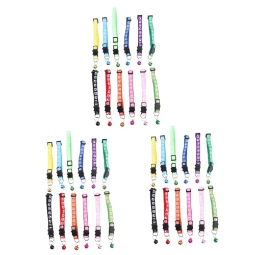 FRCOLOR 36 STK Glockenhalsband Für Katzen Halskette Blumendekor Welpenhalsband Katzenhalsband Mit Glocke Glockenhalsband Für Haustiere Haustier-Kragen-kostüm Hundezubehör Geschenk von FRCOLOR