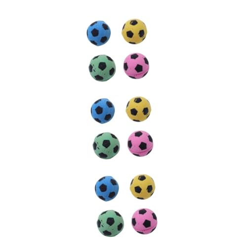 FRCOLOR 36 STK Schaumstoff-Fußballspielzeug für Hauskatzen Spielzeugball Spielzeug für Katze Schwamm Spaß flink Spielzeugbälle für Katzen Spielzeug für Haustiere beissen Katzenspielzeug von FRCOLOR