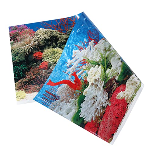 FRCOLOR Easy putz Detaillierte Bilder Aquarium Dekoration stilvolles Aquarium Hintergrundbilder Aufkleber Hintergrunddekor dekoratives Bild schmücken Dekorative Gemälde von FRCOLOR