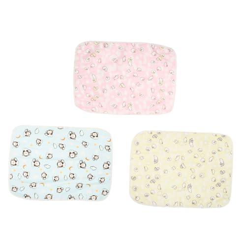 FRCOLOR Hundeglocken 3st Hamster-PIPI-pad Töpfchen Pads Futter Für Kaninchenkäfige Bettunterlage Für Hamster Liner Polyester Faser Plus TPU Wasserdicht Haustier Neugeboren Universal- von FRCOLOR