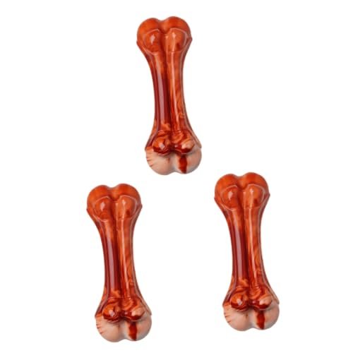 FRCOLOR 3St Hundespielzeugknochen Hundeknochen für Welpen Hamsterfell aus Keramik Welpenknochen Spielzeuge Kauknochen für Haustiere Kauknochenspielzeug für Hunde sauber Haustierzubehör TPU von FRCOLOR