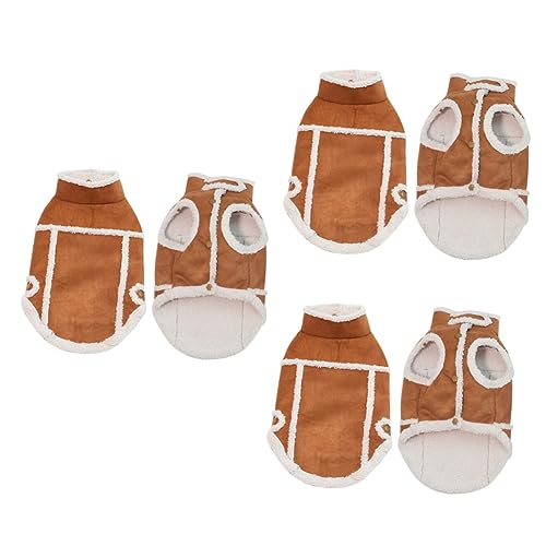 FRCOLOR 3St hundemantel Dog Raincoat hundepullover Teetasse Hundekleidung schwarzer Mantel Tanktops laufweste Haustierkleidung Hund warmes Tuch England Jacke thermisches Tuch ädchen von FRCOLOR