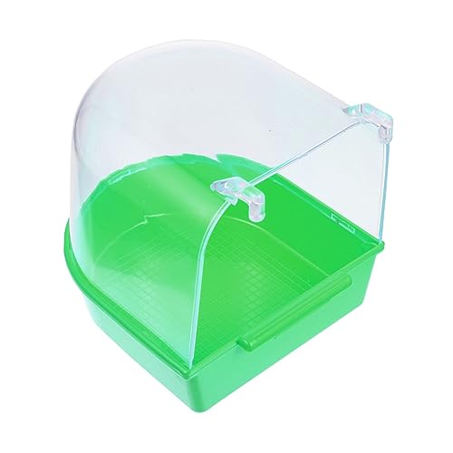 FRCOLOR 3Er-Box Vogel Badewanne Vogelbad-Duschzubehör Vogelkäfig mit Ständer Wellensittichkäfig Vogelzubehör Plastik Papageienbadewanne Vogeltränkebecken Vögel Badebox Haustierzubehör Abs von FRCOLOR