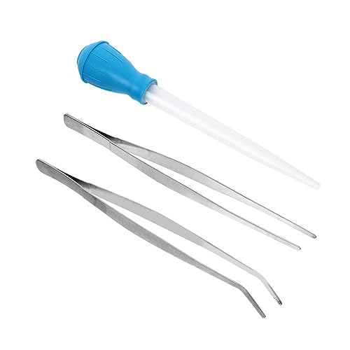 FRCOLOR Reinigungsset Für Aquarien 3-in-1-aquarienwerkzeuge Pipette Tropfer Pinzette Und Korallenfutterspender Für Eine Sichere Aquarienpflege von FRCOLOR