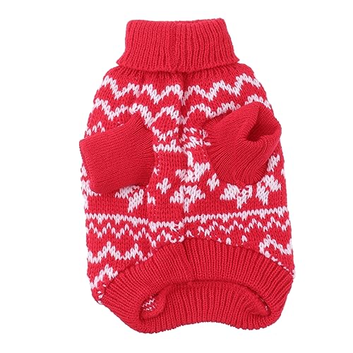 FRCOLOR 3st Haustier Hund Mantel Hunde-Katzen-Kleidung Stricken Hundepullover Weihnachten Hund Weihnachtspullover Mädchen Hundepullover Für Große Hunde Hund Rollkragen Verdicken Shirt von FRCOLOR