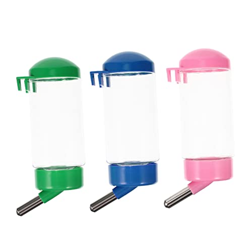 FRCOLOR 3st Kaninchentrinker Hamsterwasser Wasserflasche Futterautomat Für Kaninchen Hausratte Automatischer Wasserspender Für Hunde Hamster Trinken Der Hund Wasserschale Plastik von FRCOLOR