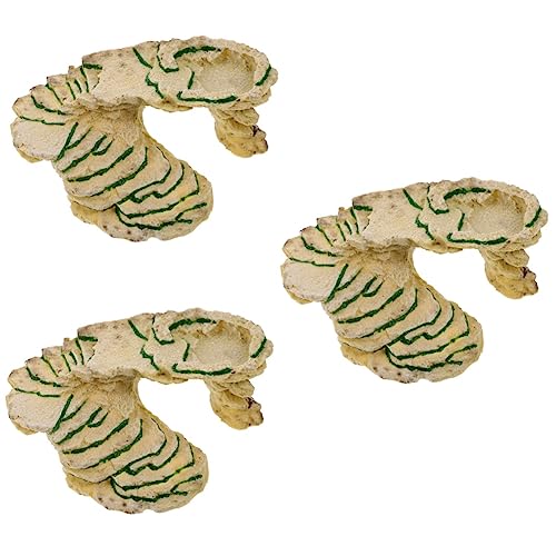 FRCOLOR 3St für Haustiere aquaristik zubehör Aquarium Zubehör Kletterrampe für Schildkröten aus Schiefer Schildkröten-Habitat-Dock Polsterbesatz Tischzubehör Aquarium-Ornament von FRCOLOR