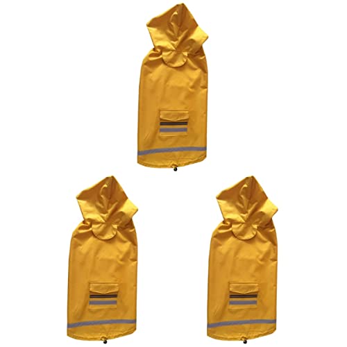 FRCOLOR 3st Wimperntusche Regenmantel Für Haustiere Regenjacke Für Haustiere Hund Regenmantel Hund Regen Slicker Haustier Regen Slicker Reflektierender Streifen Kleidung von FRCOLOR