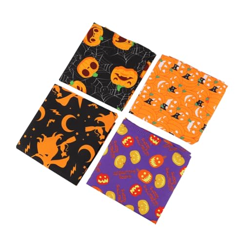 FRCOLOR 4 Stück Halloween-Haustier-Lätzchen Urlaub Hundeschal Bandana hundehalsband Party-Hundeschal Hunde Lätzchen Schal Halstuch für Hunde einzelne Schicht dreieckiger Schal schmücken von FRCOLOR