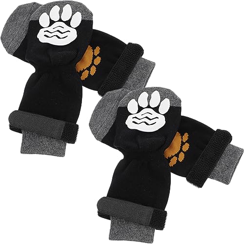 FRCOLOR 4 Stück Haustier Hund Socken Anti-socken Für Haustiere Pfotenschützer Für Haustiere Haustierstiefel Für Hunde rutschfeste Hundeschuhe Welpensocken Tragbar Baumwolle Warmer Gürtel von FRCOLOR