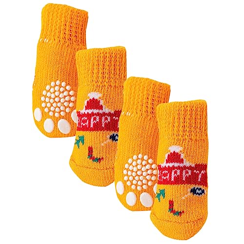 FRCOLOR 4 Haustier socken Weihnachtskatzensocken Schuhe für Haustiere im Innenbereich Tier kostüm tierkostüm Wintersocken Haustierzubehör austauschbare Hundesocken Hundezubehör Corgi von FRCOLOR