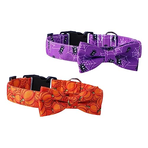 Kätzchenhalsbänder 4 Stück Haustierhalsband Halloween-geschirrhund Halskette Mit Katzenband Hundehalsband Für Welpen Fliege Für Kleine Welpen Der Hund Krawatte Baumwolle Polyester von FRCOLOR