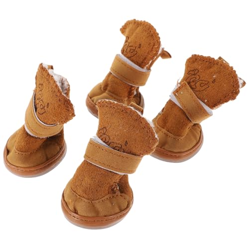 FRCOLOR 4 Stück Hundekegelpfote Für Hunde Welpenschuhe Chihuahua-Hausschuhe Stiefelsocken Hundestiefel Socken Für Hunde Sockenstiefel Chihuahua-socken XXS Hundestiefel Sandalen Katzenpfote von FRCOLOR